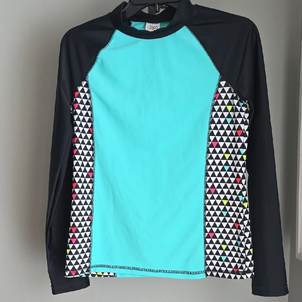 Circo Girls Long Sleeve Swim Top/Rash Guard XL
